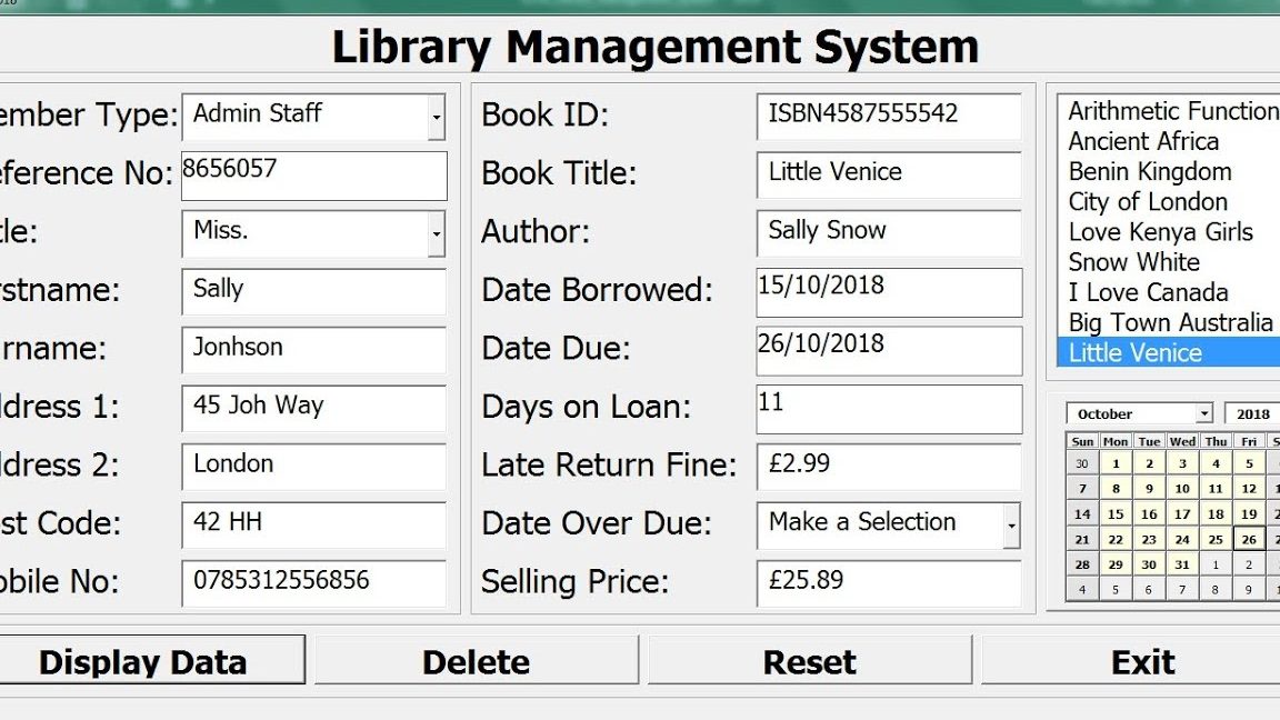 excel library